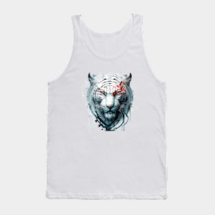 Tiger Portrait Animal Painting Wildlife Outdoors Adventure Tank Top